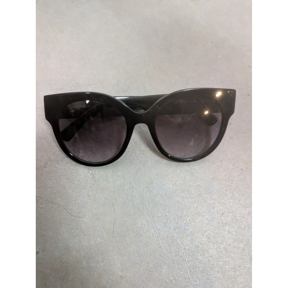 Longchamp Sunglasses Women's Black LO672S 001 Oversized Round Gradient Logo